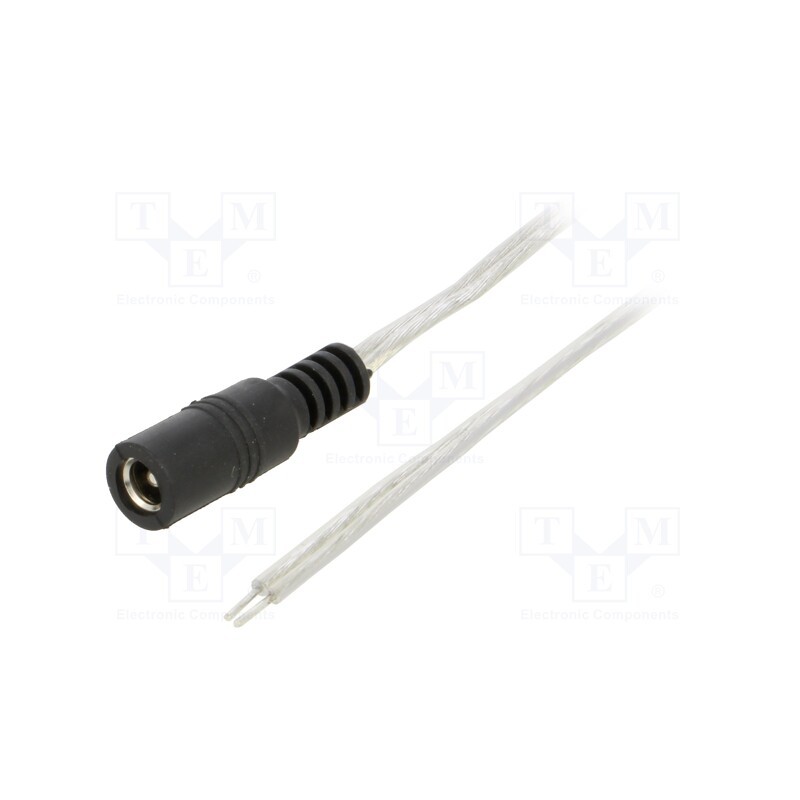 1 pcs x BQ CABLE - DC.CAB.8400.0300 - Cable, 2x0.5mm2, wires,DC 5,5/2,5 socket, straight, transparent