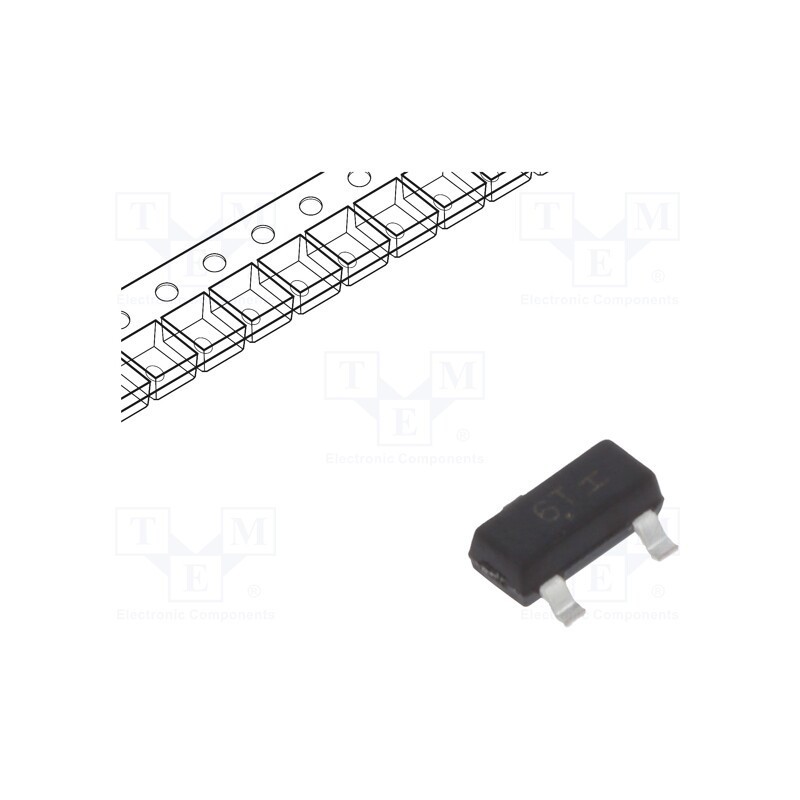3 pcs x ONSEMI - MMBFJ310LT1G - Transistor: N-JFET, unipolar, 25V, 0.225W, SOT23, 10mA