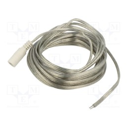 1 pcs x BQ CABLE - DC.CAB.8010.0500 - Cable, 2x0.5mm2, wires,DC 5,5/2,1 socket, straight, transparent