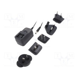 1 pcs x XP POWER - VER12US090-JA - Power supply: switched-mode, plug, 9VDC, 1.28A, 12W, Out: 5,5/2,5