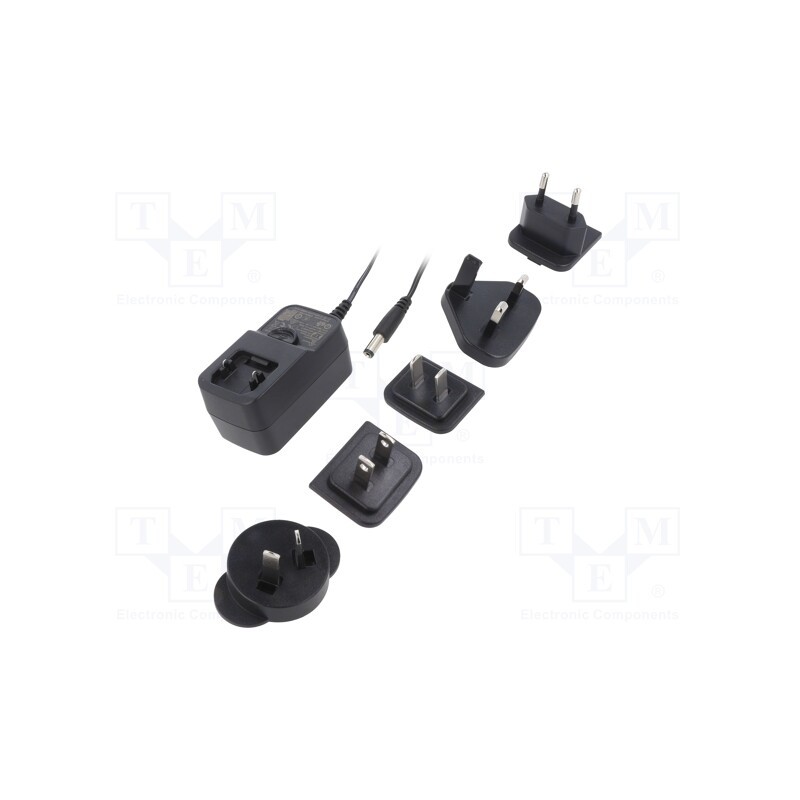 1 pcs x XP POWER - VER12US090-JA - Power supply: switched-mode, plug, 9VDC, 1.28A, 12W, Out: 5,5/2,5