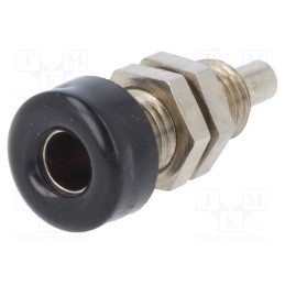 1 pcs x SCHu00dcTZINGER - BU 403 NI / SW - Socket, 4mm banana, 32A, 33VAC, 70VDC, black, nickel plated, 10mΩ