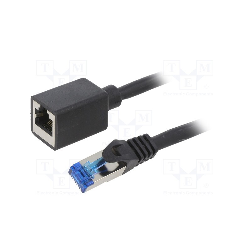 1 pcs x LOGILINK - CQX033S - Extender RJ45, S/FTP, 6a, Cu, LSZH, black, 1m, 26AWG, halogen free