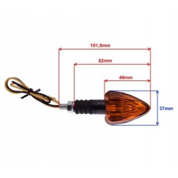 Carbon turn signal indicators, 2x slotted cone