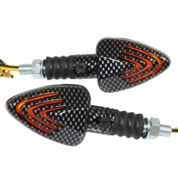 Carbon turn signal indicators, 2x slotted cone