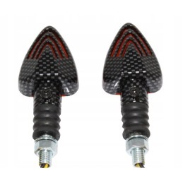 Carbon turn signal indicators, 2x slotted cone