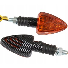 Carbon turn signal indicators, 2x slotted cone