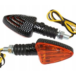 Carbon turn signal indicators, 2x slotted cone
