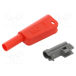 1 pcs x STu00c4UBLI - 66.2027-22 - Case, 32A, red, 55.4mm, for banana plugs
