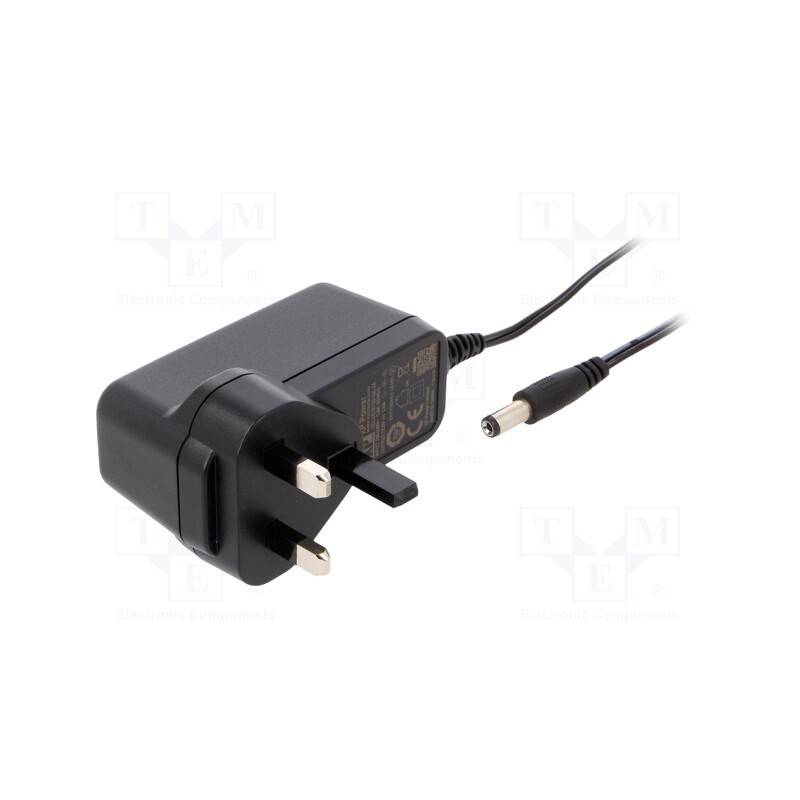 1 pcs x XP POWER - VEL24US120-UK-JA - Power supply: switched-mode, plug, 12VDC, 2A, 24W, Out: 5,5/2,1