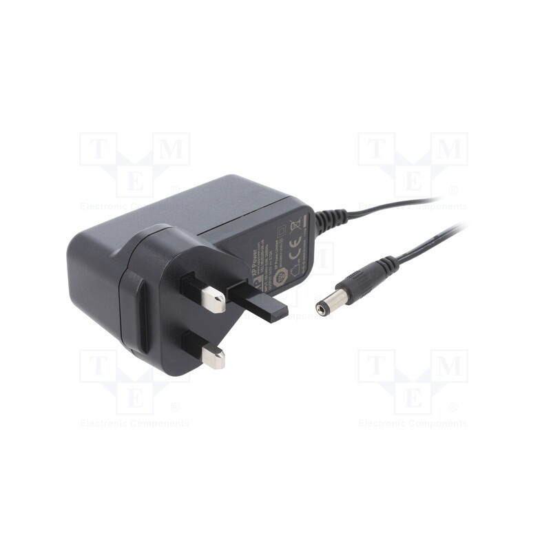1 pcs x XP POWER - VEL18US240-UK-JA - Power supply: switched-mode, plug, 24VDC, 0.75A, 18W, Out: 5,5/2,1