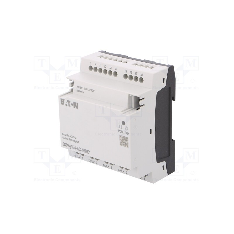1 pcs x EATON ELECTRIC - EASY-E4-AC-16RE1 - Module: extension, IN: 4, OUT: 8, OUT 1: relay, 5A, easyE4, 100÷240VAC