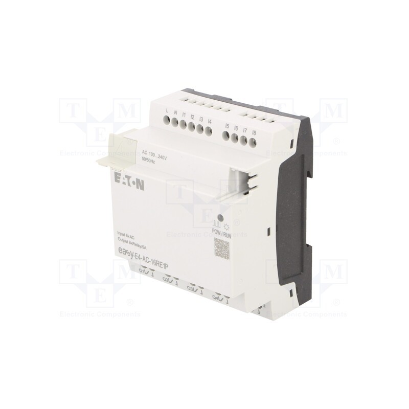 1 pcs x EATON ELECTRIC - EASY-E4-AC-16RE1P - Module: extension, IN: 4, OUT: 8, OUT 1: relay, 5A, easyE4, 100÷240VAC