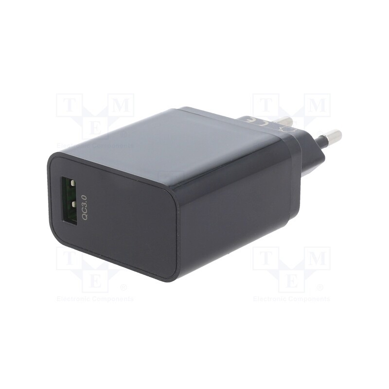 1 pcs x Goobay - 44954 - Power supply: switched-mode, plug, 5VDC,, 18W, Plug: EU, Out: USB