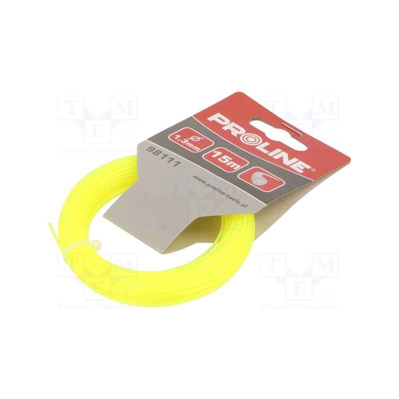 1 pcs x PROLINE - 98111 - Trimmer line, L: 15m, polyamide, round, Size: 1.3mm