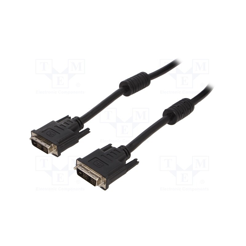 1 pcs x GEMBIRD - CC-DVI-BK-6 - Cable, single link, DVI-D (18+1) plug,both sides, PVC, 1.8m