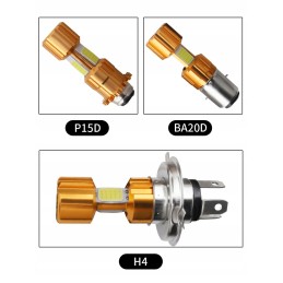 LED bulb motorcycle motor ba20d h6 s2 3400lm gold