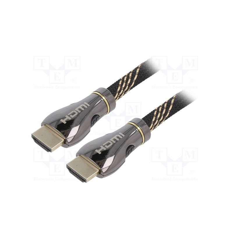 1 pcs x GEMBIRD - CCBP-HDMI8K-3M - Cable, HDMI 2.1, HDMI plug,both sides, textile, 3m, black, 28AWG
