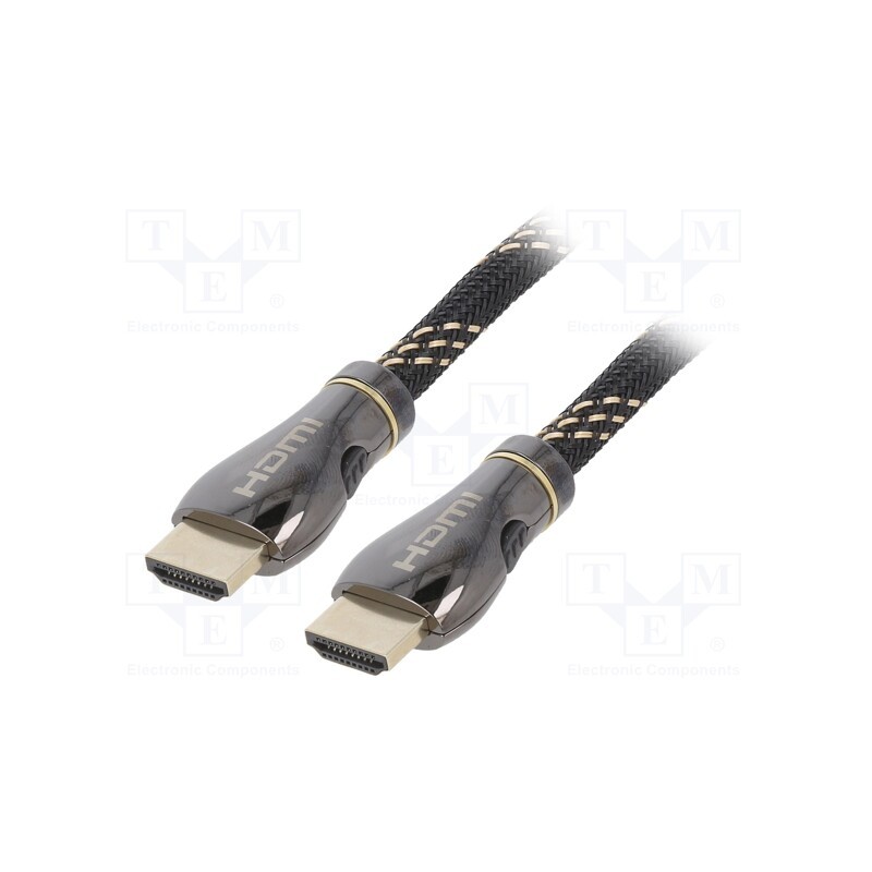 1 pcs x GEMBIRD - CCBP-HDMI8K-2M - Cable, HDMI 2.1, HDMI plug,both sides, textile, 2m, black, 28AWG