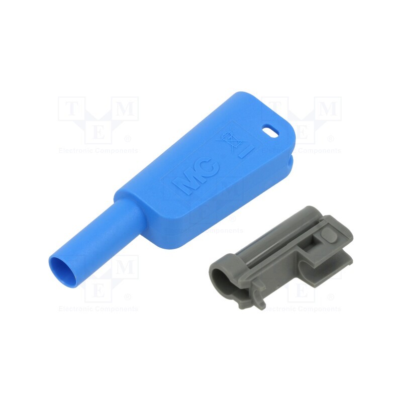 1 pcs x STu00c4UBLI - 66.2027-23 - Case, 32A, blue, 55.4mm, for banana plugs