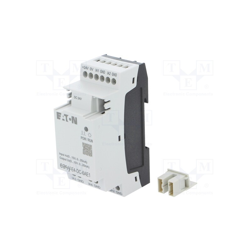1 pcs x EATON ELECTRIC - EASY-E4-DC-6AE1 - Module: extension, OUT 1: 0÷10V,0/4÷20mA, easyE4, 24VDC