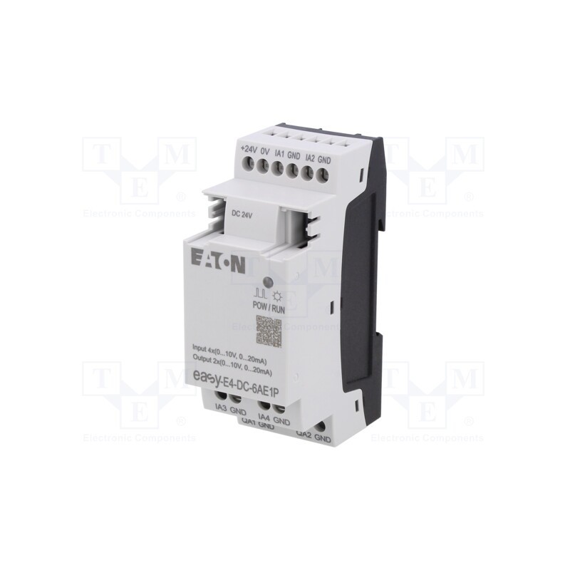 1 pcs x EATON ELECTRIC - EASY-E4-DC-6AE1P - Module: extension, OUT 1: 0÷10V,0/4÷20mA, easyE4, 24VDC