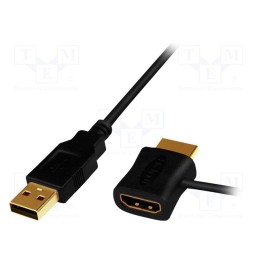 1 pcs x LOGILINK - CH0081 - Adapter cable, HDMI 1.3,HDMI 1.4, 0.5m, black