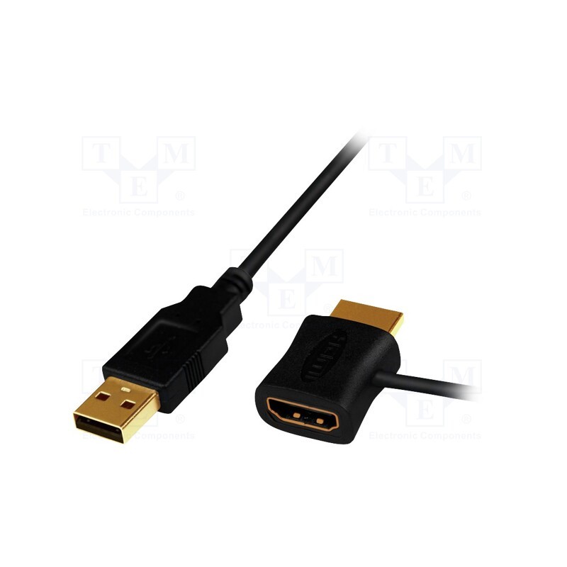 1 pcs x LOGILINK - CH0081 - Adapter cable, HDMI 1.3,HDMI 1.4, 0.5m, black