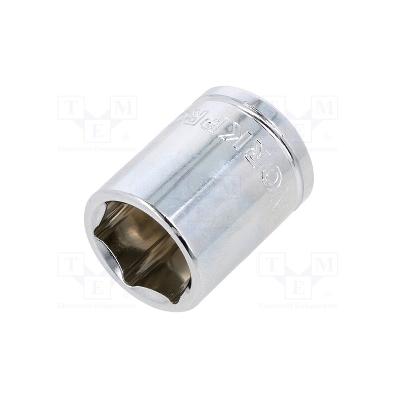 1 pcs x Workpro - W074141 - Socket, 12-angles,socket spanner, 3/8', Chrom-vanadium steel