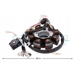 Universal magneto for a 50cc 4t moped