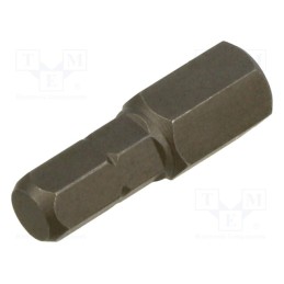 1 pcs x KING TONY - 102508H - Screwdriver bit, hex key, HEX 8mm, Overall len: 25mm