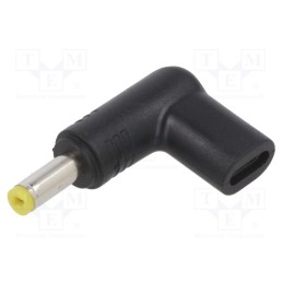 1 pcs x AKYGA - AK-ND-C03 - Adapter, USB C socket,DC 4,8/1,7 plug, black, 100W, 5A