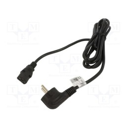 1 pcs x AKYGA - AK-PC-06C - Cable, 3G1mm2, CEE 7/7 (E/F) plug angled,IEC C13 female, PVC, 3m