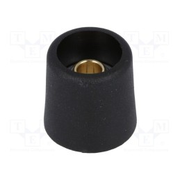 1 pcs x OKW - A3116069 - Knob, without pointer, polyamide, Øshaft: 6mm, Ø16x16mm, black