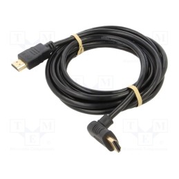1 pcs x Goobay - 61297 - Cable, HDCP 2.2,HDMI 2.0, HDMI plug,HDMI plug 90°, PVC, 3m, black