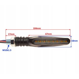 Atv utv 2x sequential turn signals, smoked LED