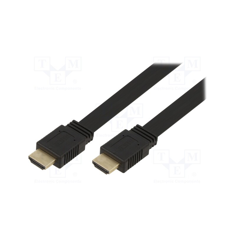 1 pcs x Goobay - 61281 - Cable, HDCP 2.2,HDMI 2.0,flat, HDMI plug,both sides, PVC, 5m