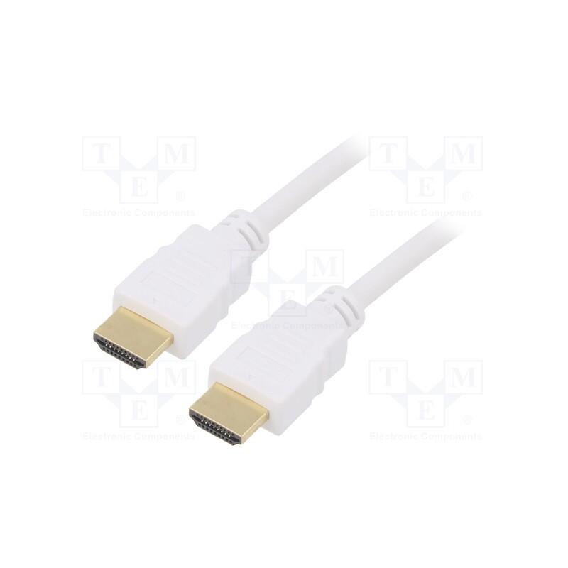 1 pcs x Goobay - 61021 - Cable, HDCP 2.2,HDMI 2.0, HDMI plug,both sides, PVC, 3m, white