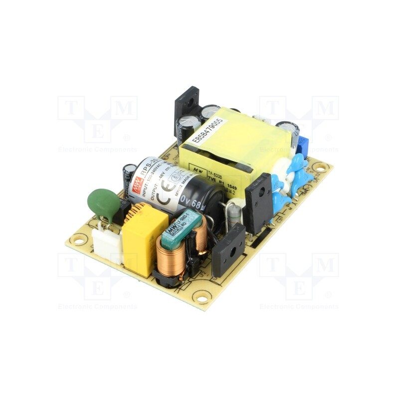 1 pcs x MEAN WELL - RPS-30-48 - Power supply: switched-mode, open, 30W, 80÷264VAC, OUT: 1, 0.625A