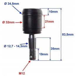 The end of the lower wishbone atv200 version b