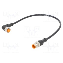 1 pcs x LUTRONIC - 1210 1206 04 L2 002 0,3M - Connection lead, M12, PIN: 4, 0.3m, plug, 4A, -25÷80°C, IP67, 30VDC