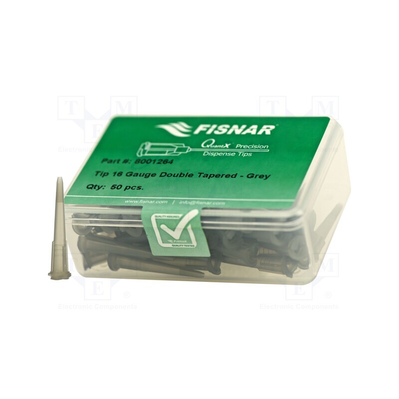 10 pcs x FISNAR - 8001264 - Needle: plastic, 1.25', Size: 16, double tapered,straight, 1.2mm