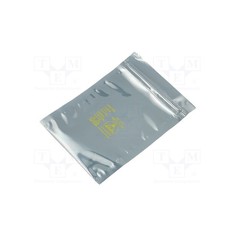 5 pcs x DESCO EUROPE - 3001012 - Protection bag, ESD, L: 304mm, W: 254mm, Thk: 79um, &lt,100GΩ