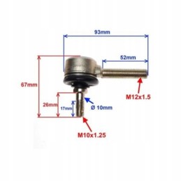 ATV steering rod end