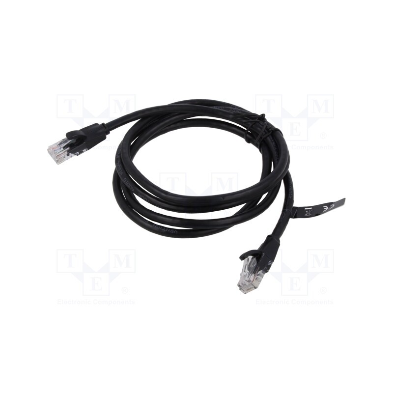 1 pcs x VENTION - IBEBL - Patch cord, U/UTP, 6, stranded, CCA, PVC, black, 10m, 26AWG