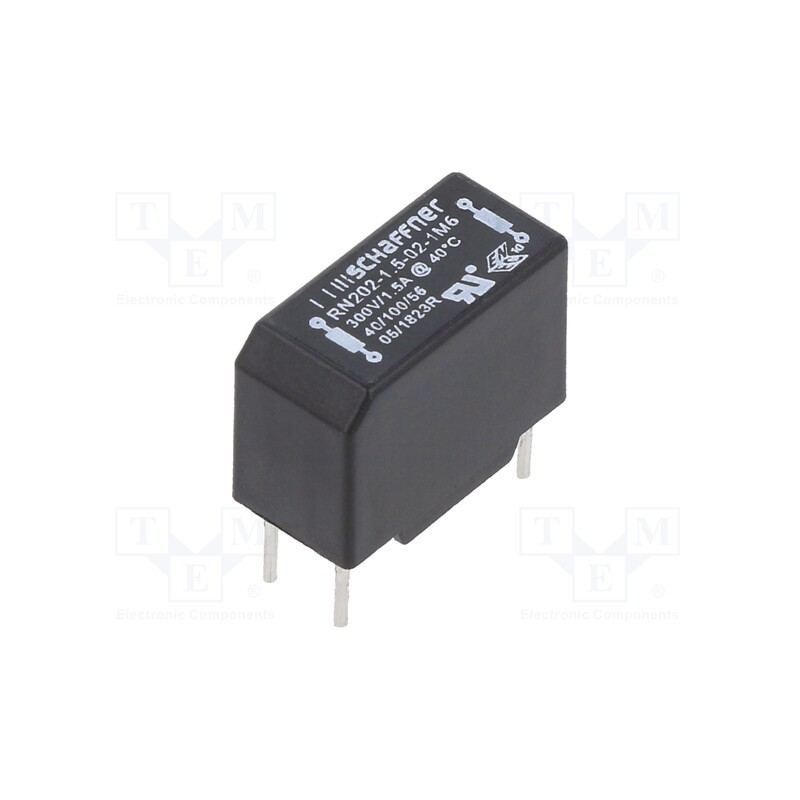 1 pcs x SCHAFFNER - RN202-1.5-02-1M6 - Inductor: wire with current compensation, THT, 1.6mH, 1.5A, 94mΩ