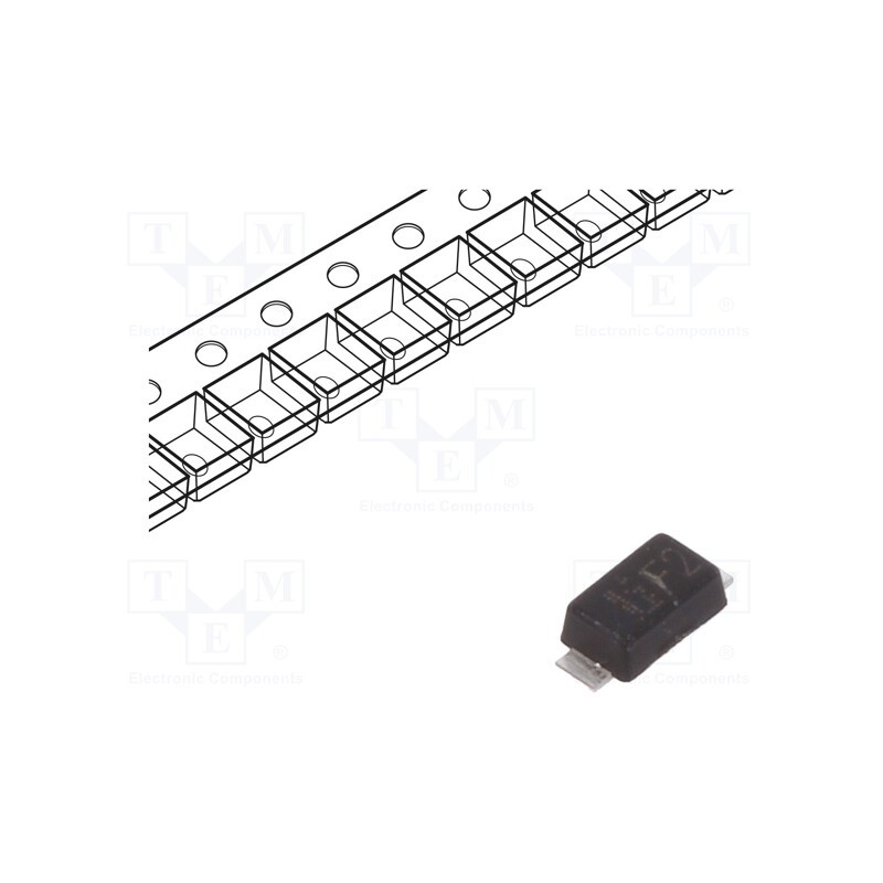 3 pcs x TOSHIBA - CRF02(TE85L,Q,M) - Diode: switching, SMD, 800V, 500mA, 100ns, S-FLAT, Ufmax: 2.2V