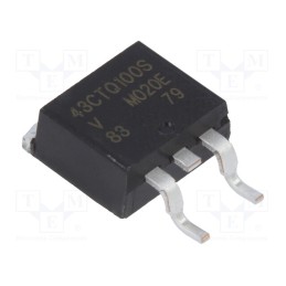 1 pcs x VISHAY - VS-43CTQ100S-M3 - Diode: Schottky rectifying, SMD, 100V, 20Ax2, D2PAK,