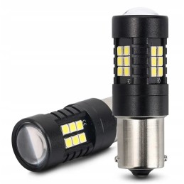 Double filament bulb P21 5W Bay15D white 21 LEDs