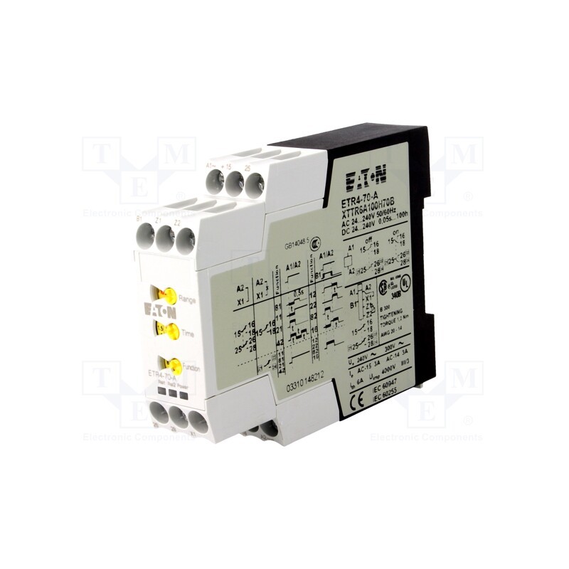 1 pcs x EATON ELECTRIC - ETR4-70-A - Timer, SPDT, 250VAC/5A, for DIN rail mounting